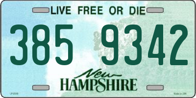 NH license plate 3859342