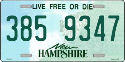 NH license plate 3859347