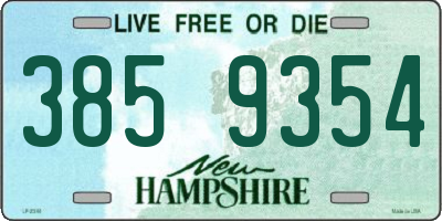 NH license plate 3859354