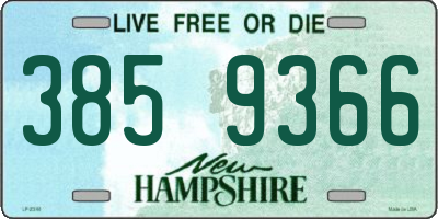 NH license plate 3859366