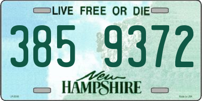 NH license plate 3859372