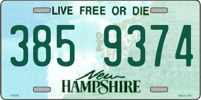 NH license plate 3859374