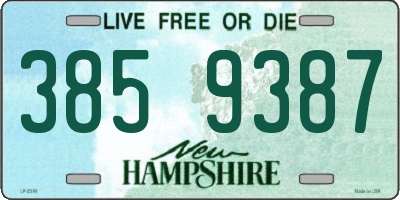 NH license plate 3859387