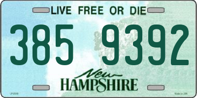NH license plate 3859392