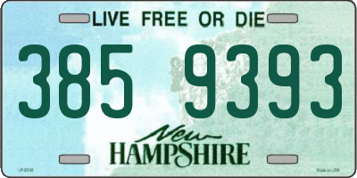 NH license plate 3859393