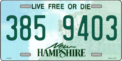 NH license plate 3859403