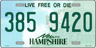 NH license plate 3859420