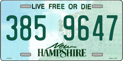 NH license plate 3859647