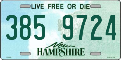 NH license plate 3859724