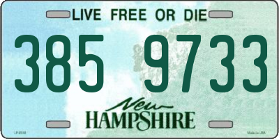 NH license plate 3859733