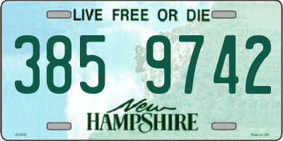 NH license plate 3859742