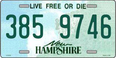 NH license plate 3859746