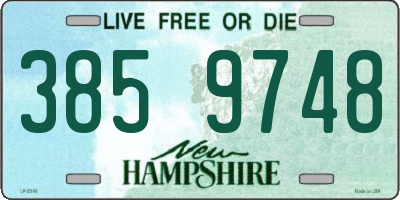 NH license plate 3859748