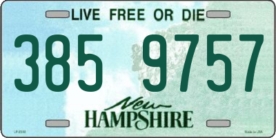 NH license plate 3859757