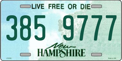 NH license plate 3859777