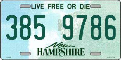 NH license plate 3859786