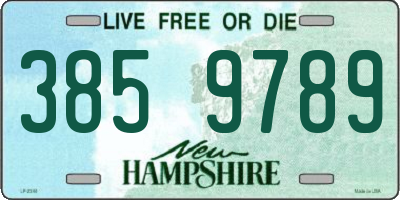 NH license plate 3859789
