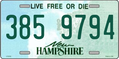 NH license plate 3859794