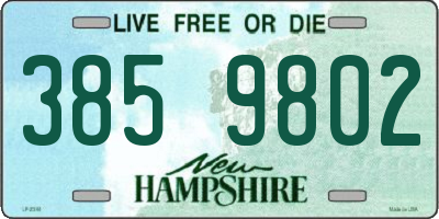 NH license plate 3859802