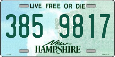 NH license plate 3859817