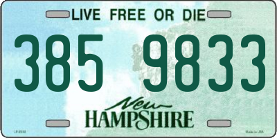 NH license plate 3859833