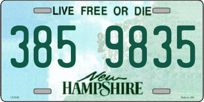 NH license plate 3859835