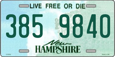 NH license plate 3859840