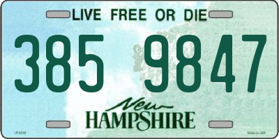 NH license plate 3859847