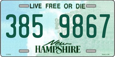 NH license plate 3859867