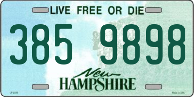 NH license plate 3859898