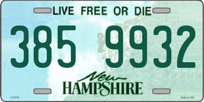 NH license plate 3859932