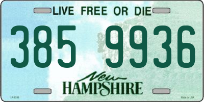 NH license plate 3859936