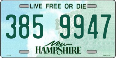 NH license plate 3859947