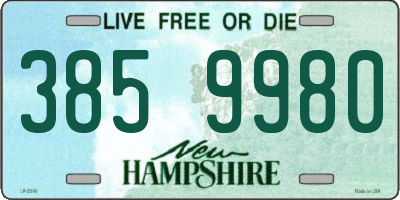 NH license plate 3859980