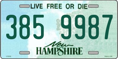 NH license plate 3859987