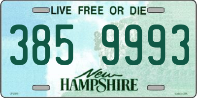 NH license plate 3859993