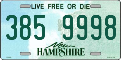 NH license plate 3859998