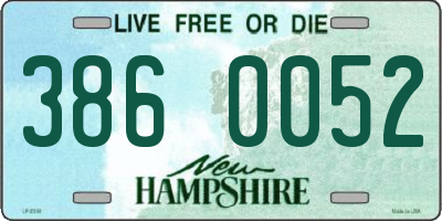 NH license plate 3860052