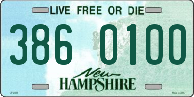 NH license plate 3860100