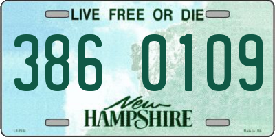 NH license plate 3860109