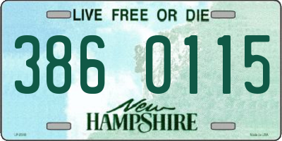 NH license plate 3860115