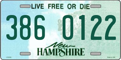 NH license plate 3860122