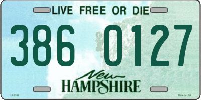 NH license plate 3860127