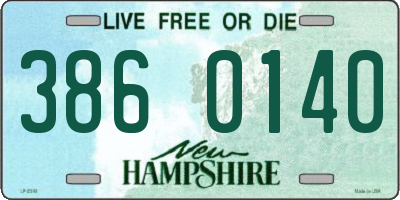 NH license plate 3860140