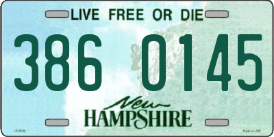 NH license plate 3860145