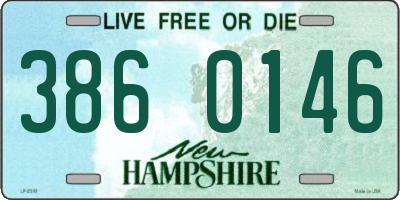 NH license plate 3860146