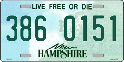 NH license plate 3860151