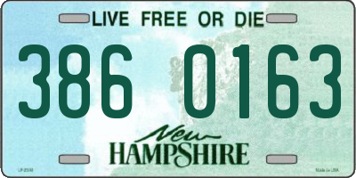 NH license plate 3860163