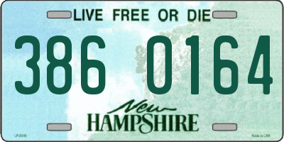 NH license plate 3860164
