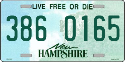 NH license plate 3860165